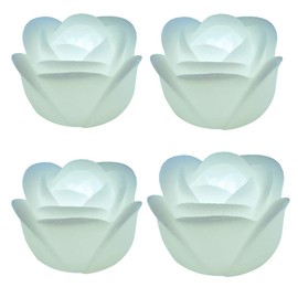 KITOSUN Flameless Floating LED Candles Lights – 3inch Battery Operated Water Activated Flicker LED Tealights for Wedding Centerpieces Vase Pool Decor Natural Wax,150+Hrs (24Pcs Roses, White)