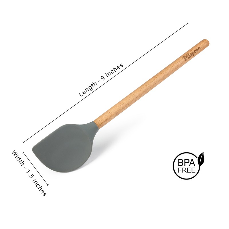 Peanut Butter Spoon - PBspoon Jar Cleaning Spatula with Wooden