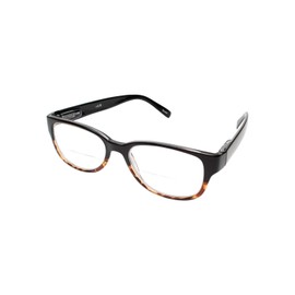 Calabria 4373CB Designer BiFocal Reading Glasses +3.50 Black Tortoise Women Bi-Focal Readers Cheater Eyeglasses w/Soft Case