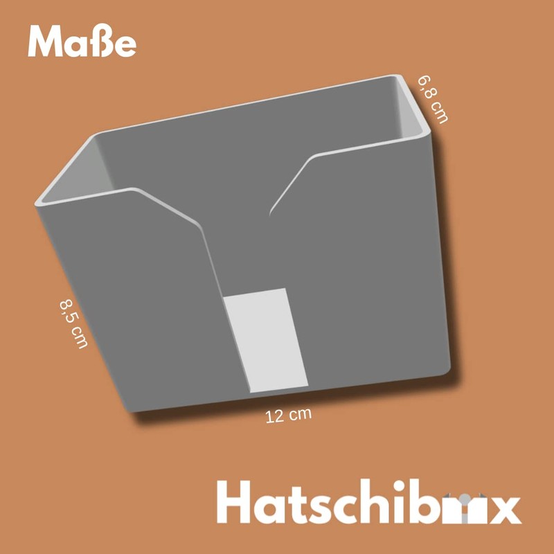 Hatschibox Walnut Wood, Handkerchief Box - Stylish Tissue Box, Refillable