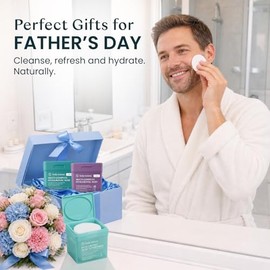 Body Restore Bakuchiol Toner Pads – Regalo del Día del Padre para papá, cuidado de la piel coreano, limpieza facial con niacinamida y ácido hialurónic
