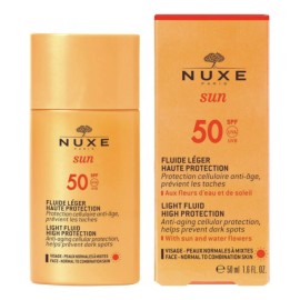 Nuxe Sun - Emulsión Ligera Spf 50 Hidrata Protege Y Broncea
