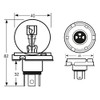 1x Ring P45T 12v 45/40w R2 Asymmetric Headlamp Headlight Bulb