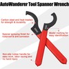 AutoWanderer Tool Universal Spanner Wrench Set 6Pcs Steel Adjustable Shock