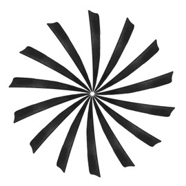 YELARXI Arrow Vanes Turkey Archery Arrows Feathers Fletching, 5 Inch Right Wing Fit for Hunting Target Shooting - Shield Cut (20Pcs, Black)