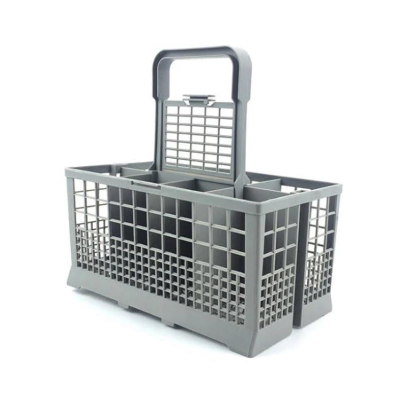 SQOON Dishwasher Basket, Universal Cutlery Basket, Folding Grid Lid, Plastic,