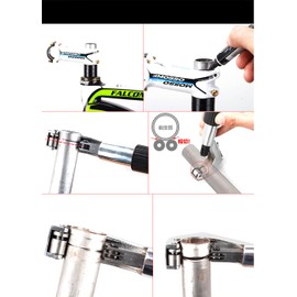 Bike Front Fork Pipe Cutter Tool, Tubing Cutter 1/4"~1-5/8" (6mm-42mm) for Cutting Copper Brass Aluminum Stainless Steel Conduit Plastic Metal Tubes with 5pcs Replacement Blades