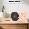 Bluetooth Speaker Stereo USB Charging Retro Turntable Design Portable Mini