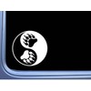 Yin Yang Bear Paw L381 6 inch Decal Sticker