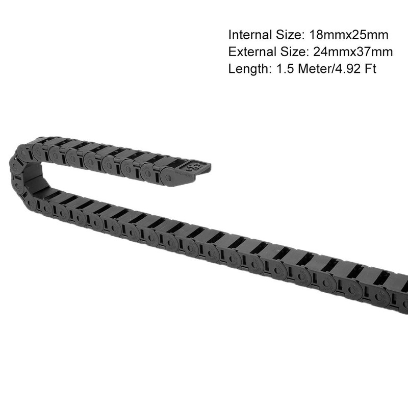 sourcing map 1.5 Metre Drag Chain Cable Carrier Open Type