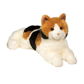 Douglas Puzzle Calico Cat Plush Stuffed Animal | 19-Inch Long