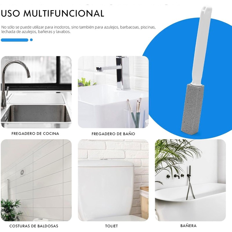 Piedra Pómez para Baño Bebeay CB con 6 Cabezales Intercambiables