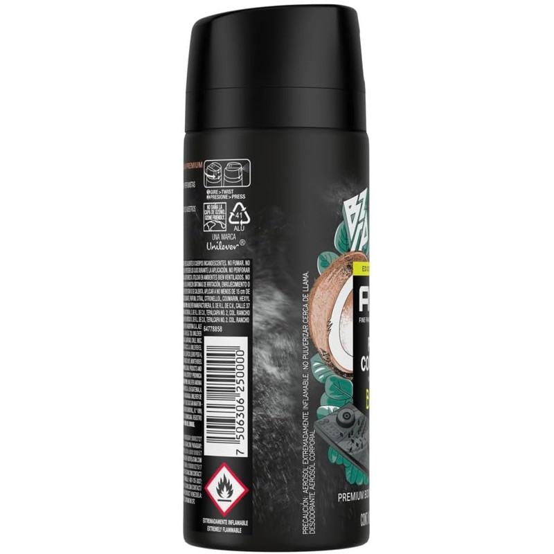 Desodorante AXE Pure Coconut Edición Limitada 150 ml