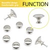 Hocansen 12 Pieces Round Metal Handles 27 mm Mushroom Shape