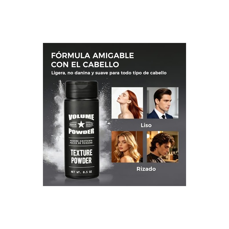 2PCS Polvo Texturizador Cabello Hombre,Polvo para Peinar Hombre