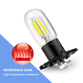 Ruiandsion Microwave Bulb Z187 Base 110V 120V 25W LED Microwave Lamp Bulb for Universal Microwave Pear Oven Lamp, White