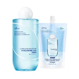 Isntree ultra-low molecule hyaluronic acid toner 300ml + refill 200ml / 이즈앤트리 초저분자 히아루론산 토너 300ml + 리필 200ml