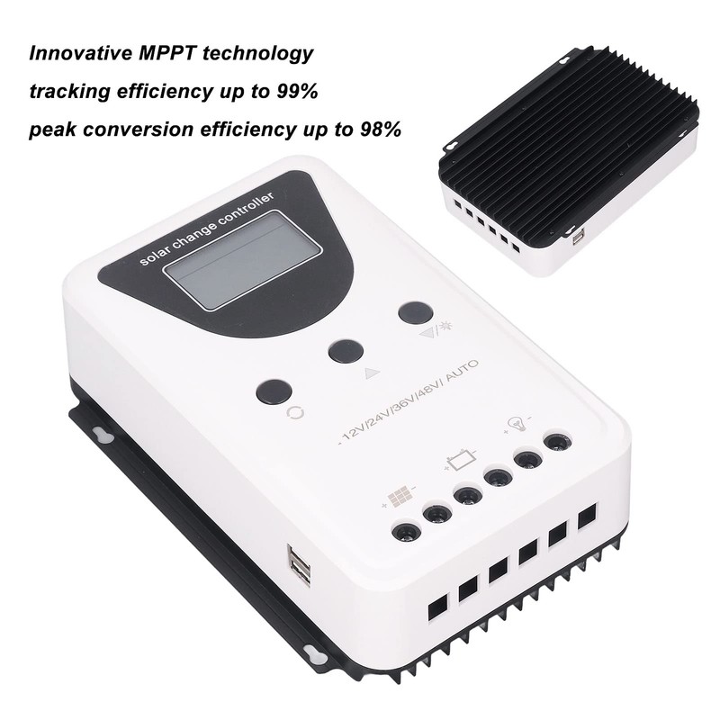 PWM Solar Controller, LCD Display Automatic Detection DC 12V/24V/36V/48V Solar