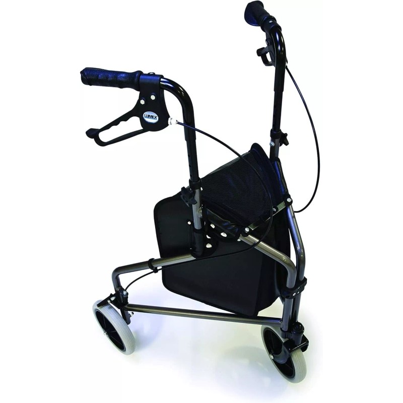 Lumex 3-Wheel Walker for Seniors, Foldable & Lightweight for Small