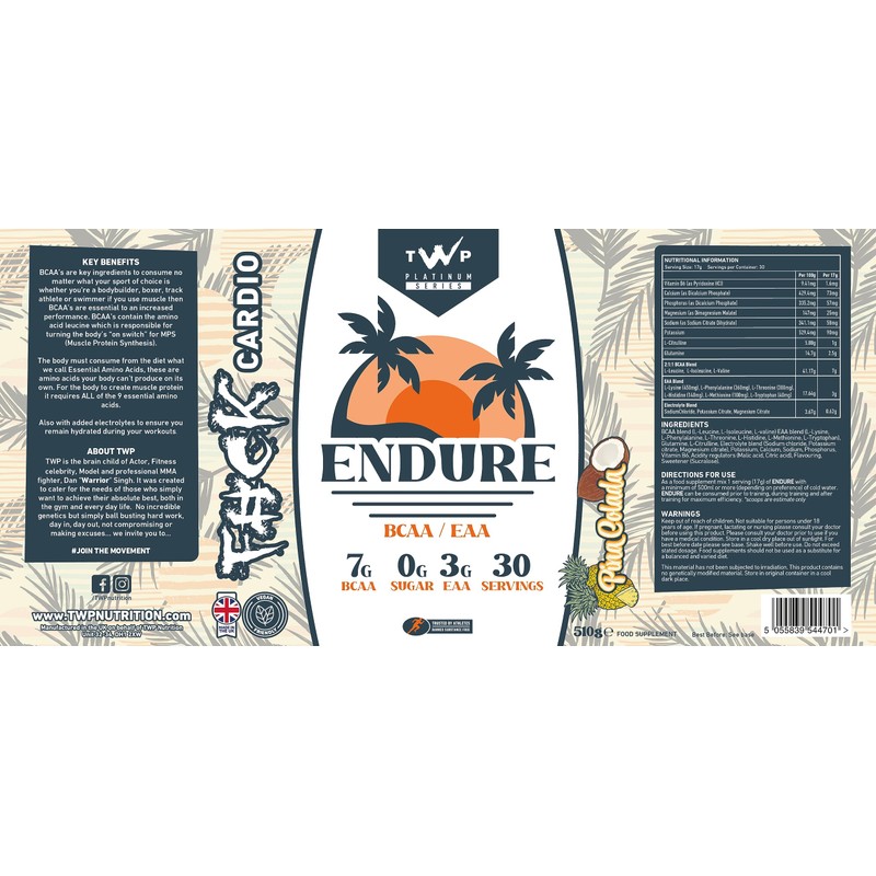 TWP Nutrition Platinum Series Endure, EAAs & BCAAs Electrolyte Blend