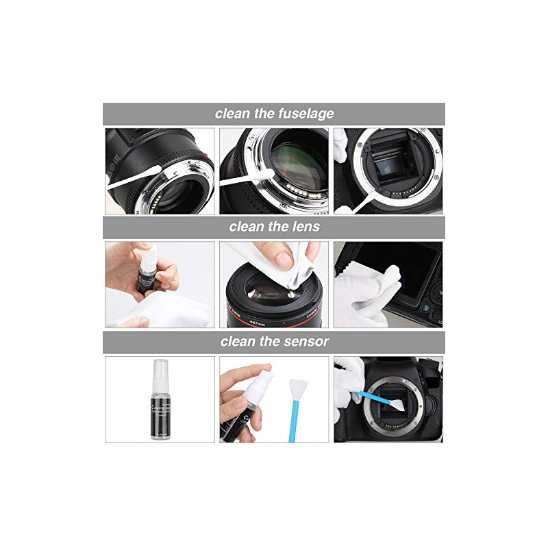 Zacro 47 en 1 Kits Limpieza Cámara Reflex Profesional para