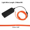 X AUTOHAUX 2 Meter/6ft Neon EL Wire Strip Orange Light