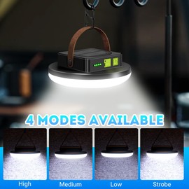 WholeFire Solar LED Campinglampe, LED Zelt Licht für Camping hängend, Camping Laterne mit 4 Modi, Camping Lichter Lampe für Outdoor, Notfall, Angeln, Wandern