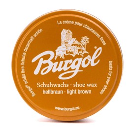 Burgol - Shoe Care Sets with Shoe Wax - Shoe Wax 100 ml Tin Can: Colour: Light Brown (Set of 2), Tan Set of 2