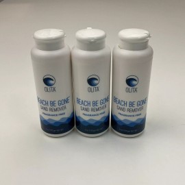 Olita Beach Be Gone Sand Remover - All Natural Reef Safe - Fragrance Free - 3pk