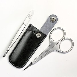 Germany, Solingen Axion akusionguru-mingu Pcs/set Concord Brow Scissors + urutorafain Tweezing in Genuine Leather Case # slg008996fba