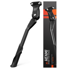 HENMI Bicycle Stand 24-29 Inches, Bicycle Stand with 2 Holes, Stable Side Stand, Designed for E-Bike and MTB, 40 mm Hole Suitable for M6 Screws