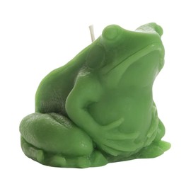Big Dipper Wax Works Beeswax Green Frog Candle, 24-Hour Long Burn, Pure Beeswax Sculpted Candle 2.5” x 3.5” Tall, Spring Candle