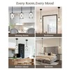 Osimir Glass Pendant Lights Kitchen Island, 2 Pack Modern Black