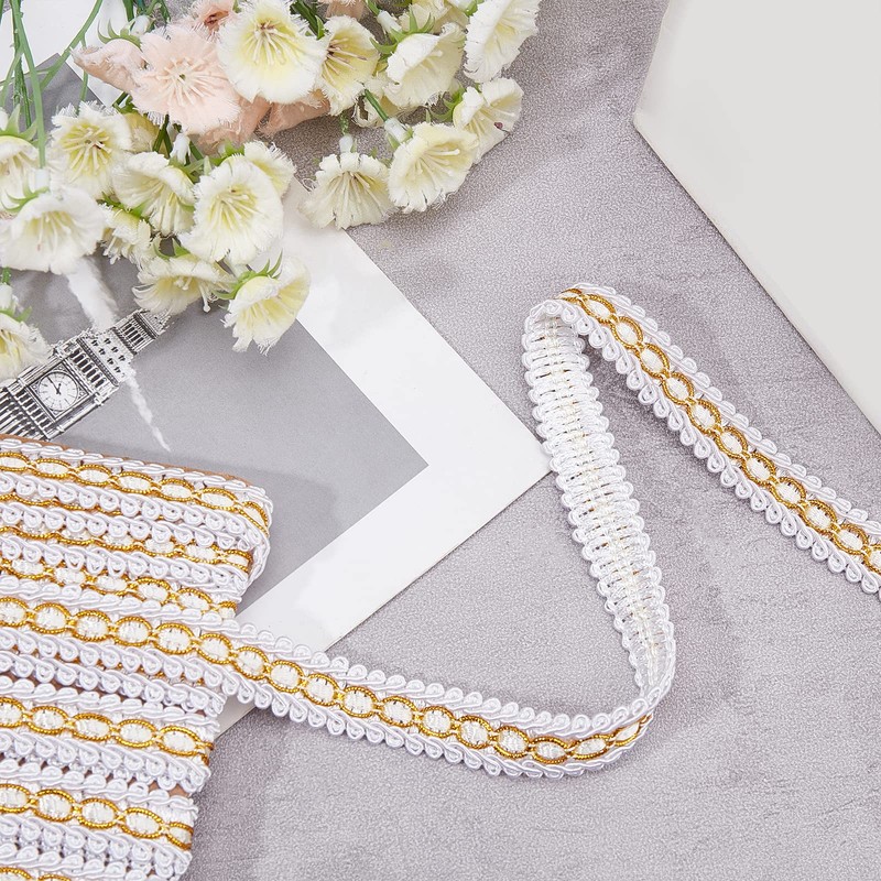 FINGERINSPIRE White Braid 8 mm (W) x 12 m (L)