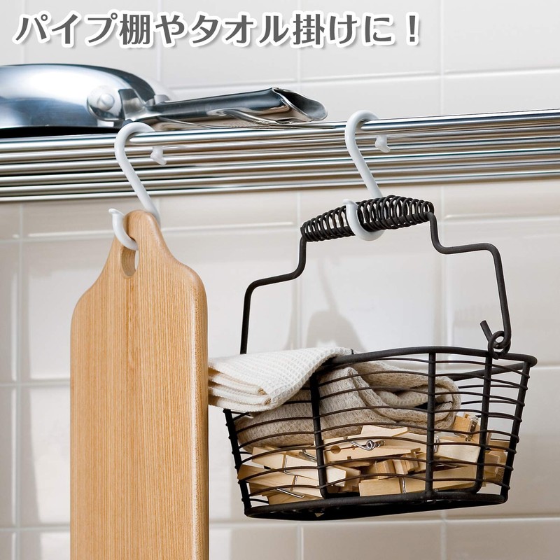 レック S字フック (小) 6個入 耐荷重3kg H-401