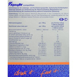 ISOTONISCHES GETRÄNKEPULVER | für lange Ausdauereinheiten | mit Kohlenhydrate, MIneralstoffe und Vitamine | Kohlenhydrat-Getränk competition | Xenofit | 5 x 43g | Früchte-Tee