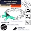 DEYACE Prong Collar for Dogs, Adjustable Quick-Release Metal Buckle Pinch