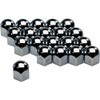 AUTO-STYLE Set universal wheel nut/bolt covers - Chrome Steel -