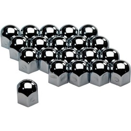 AUTO-STYLE Set universal wheel nut/bolt covers - Chrome Steel - 17mm - set of 20 pieces