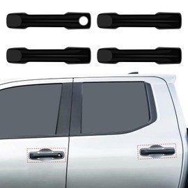 Telimocy 4pcs Door Handle Covers Compatible with Toyota Tacoma 2024 2025,Front Rear Door Handle Protector Cover Trim Exterior Accessories,Glossy Black