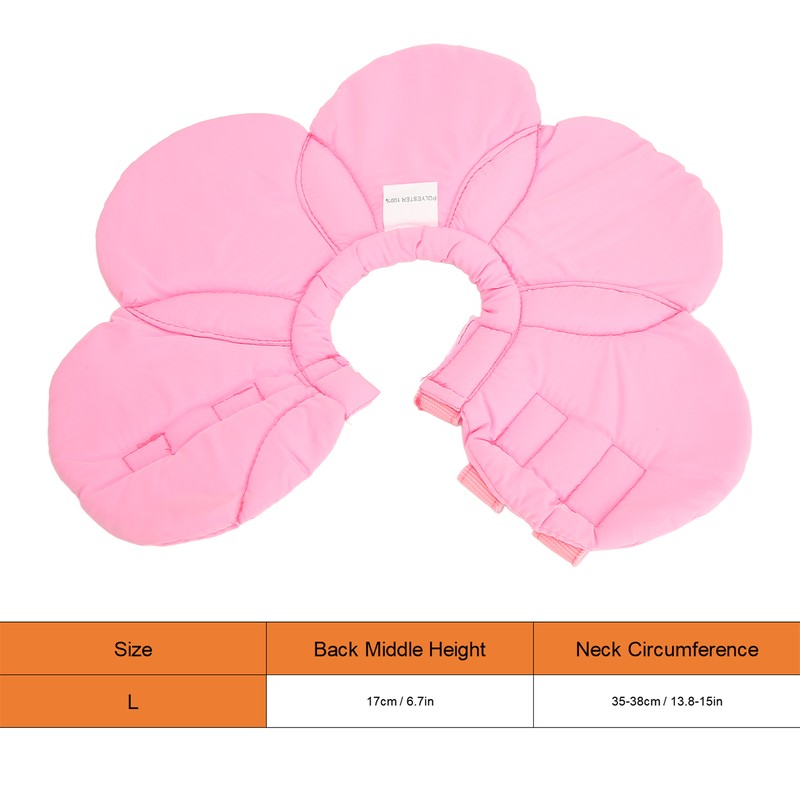 Pet Recovery Collar Adjustable Lightweight Prevent Licking Sunflower Shape Cute