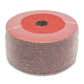 Benchmark Abrasives 5 Inch Sanding Discs Ceramic Resin Fiber Grinding Disc for Grinding, Stripping on Wood, Fiberglass, Steel, Metal, 7/8" Arbor Angle Grinder Sanding Disc, 25 Pack - 24 Grit