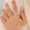 ALEXCRAFT Silver 925 Rings for Women, Zirconia Ring, Adjustable Infinity