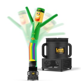 LookOurWay Air Dancers Wacky Waving Inflatable Tube Man - 7ft Tall Inflatable Dancing Man with Weather-Resitant Blower for Business Advertising - St. Patrick's Day Theme - Leprechaun