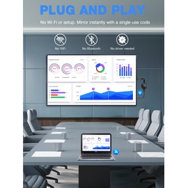 AIMIBO 4K Miracast Dongle, Plug & Play, 5G Wireless HDMI Display Adapter, Screen Casting Device for iOS/Android/Windows/MacOS/Phone/Laptop to TV/Monitor/Projector, Support Miracast/DLNA/AirPlay, Blue