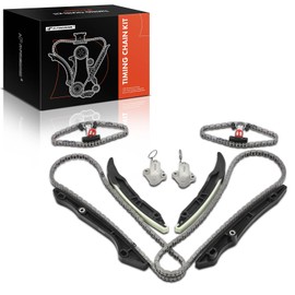 A-Premium 14PCS Engine Timing Chain Kit W/Tensioner & Guide Compatible with Ford - F-150 F150 2015-2017, Mustang 2015-2017 - V8 5.0L - Replace# FR3Z6K255A, FR3Z6K255B