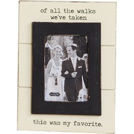 Mud Pie of All The Walks Wedding Picture Frame, 5 X 7