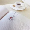 Cute Elephant Cubic Zirconia Silver Plated Pendant Necklace for Women