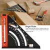 Triangle Angle Ruler Woodworking Folding Aluminum Alloy Measuring Tools 0