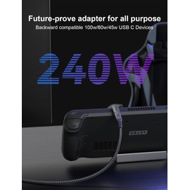 XAOSUN 90 Degree USB C Adapter, USB C to USB C Adapter Right Angle 240W 40Gbps, USB Type C Thunderblt 4 Connecter for macbook, Phone, rog ally, steam deck, switch,Tablet and more